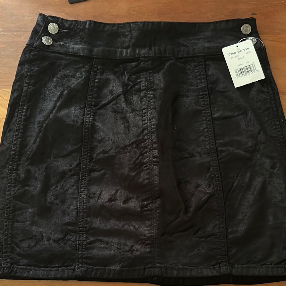 Free People Black Pencil Mini Skirt Night Out US 30/ UK 14